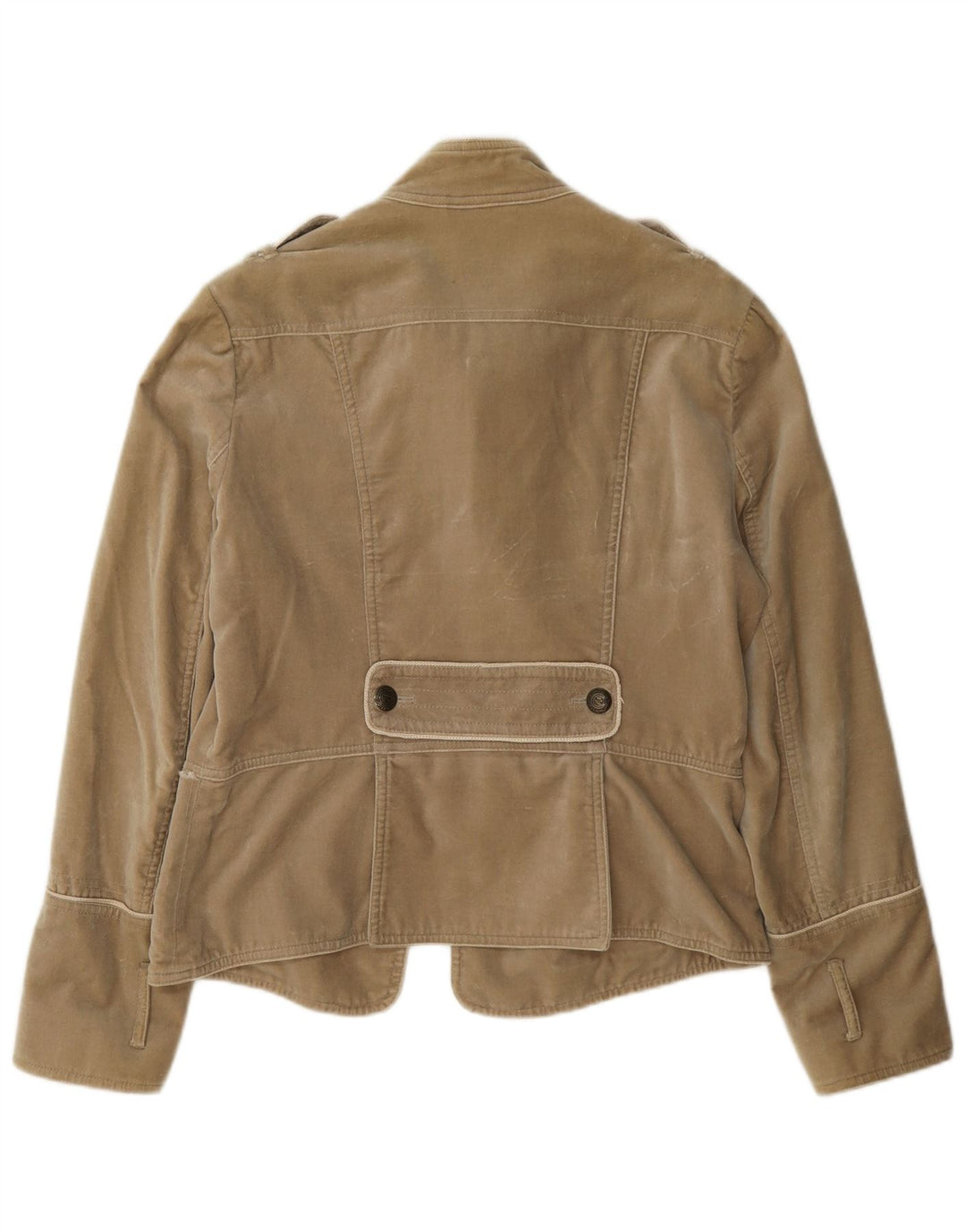 Massimo Dutti Женский двубортный пиджак в стиле милитари UK 18 XL Бежевый