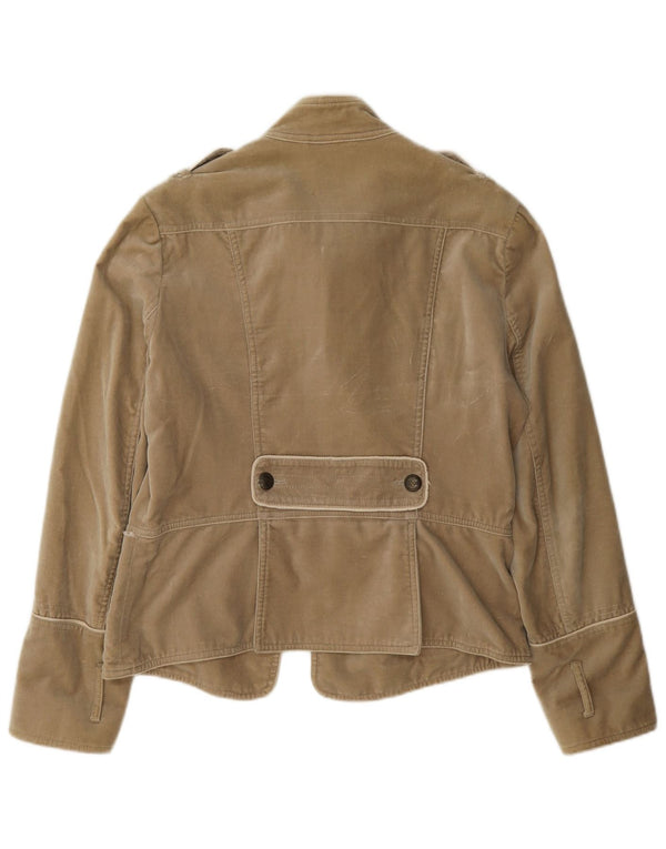 Massimo Dutti Женский двубортный пиджак в стиле милитари UK 18 XL Бежевый