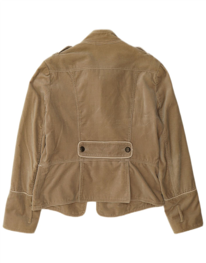 Massimo Dutti Женский двубортный пиджак в стиле милитари UK 18 XL Бежевый