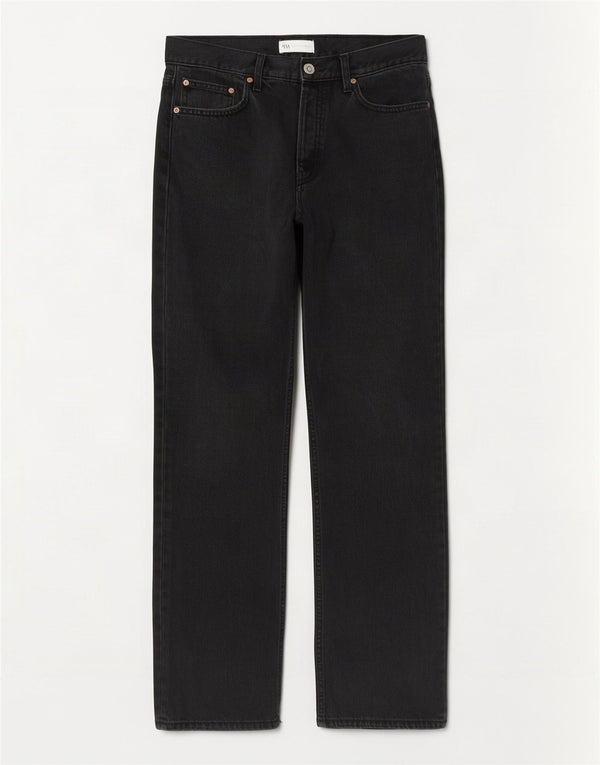 Женские прямые джинсы Zara EU 40 Medium W30 L29 Темно-синий хлопок