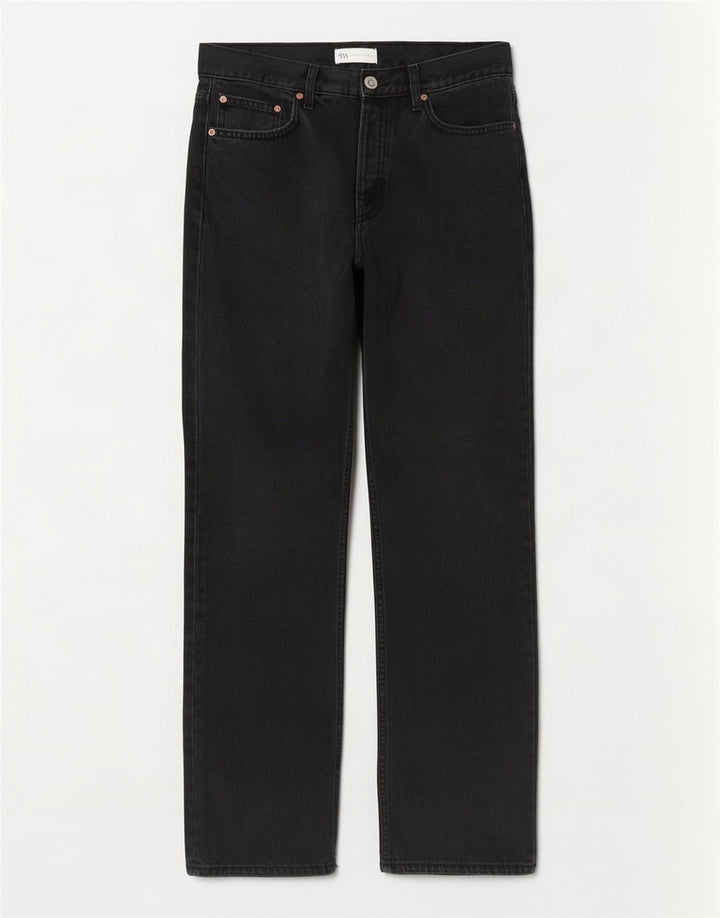 Женские прямые джинсы Zara EU 40 Medium W30 L29 Темно-синий хлопок