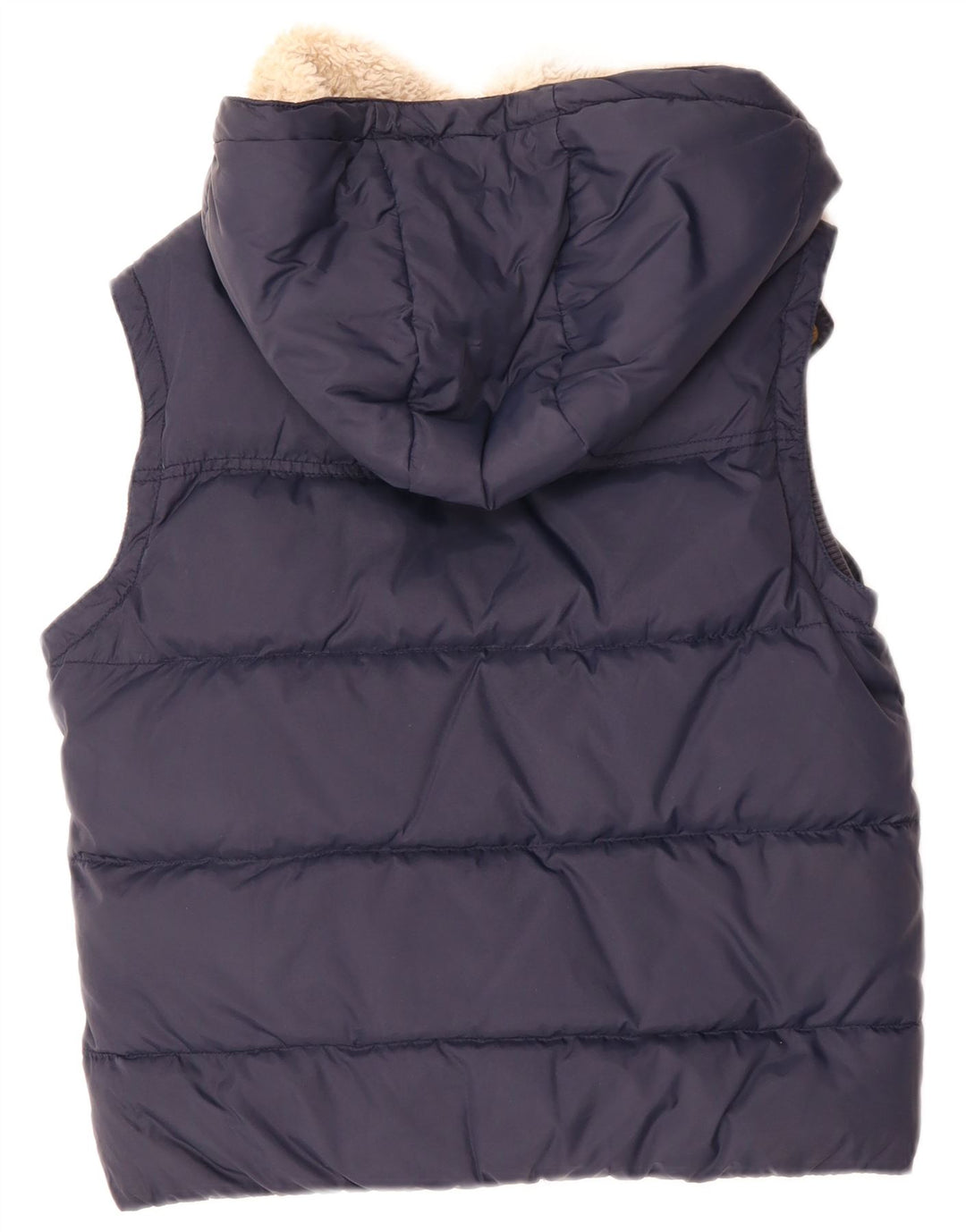 JACK WILLS Womens Oversized Hooded Padded Gilet UK 10 Small Navy Blue