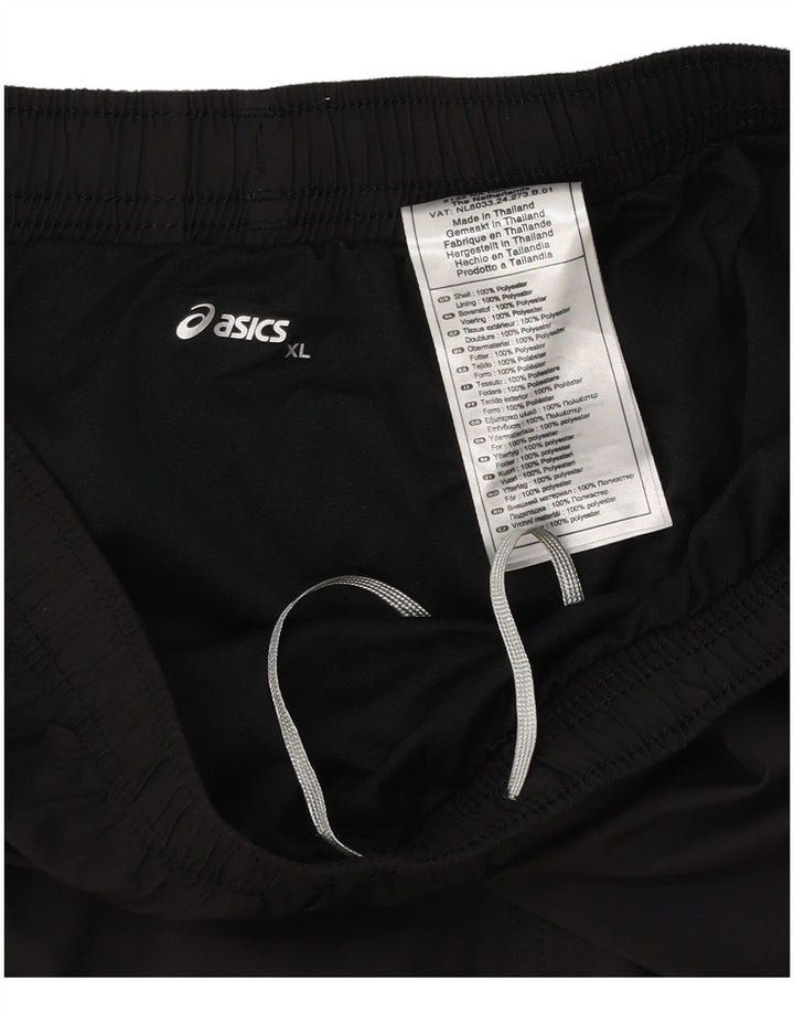 Мужские спортивные шорты Asics XL, черные, полиэстер с цветными блоками