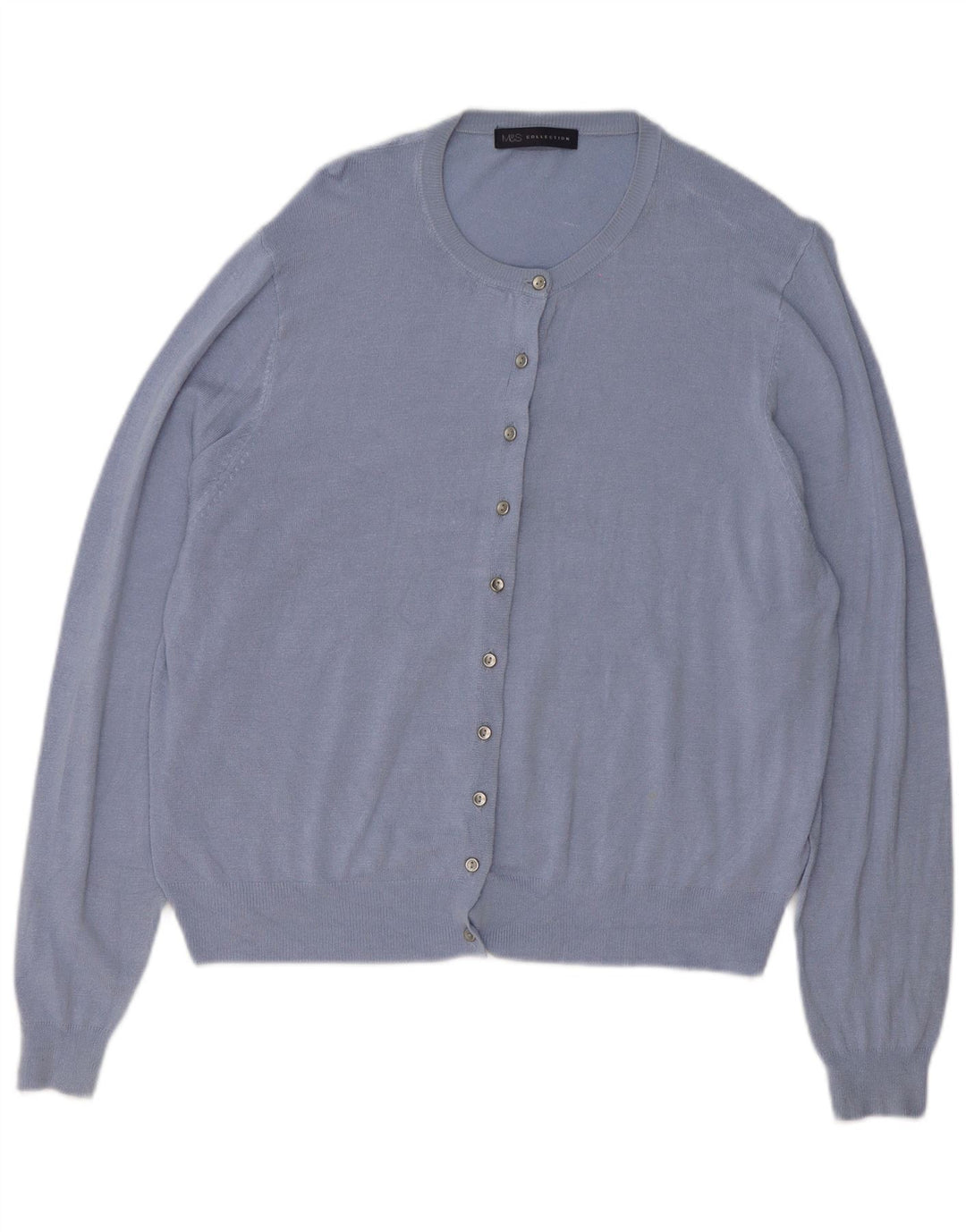 Женский свободный кардиган MARKS & SPENCER UK 18 XL, синий вискоза