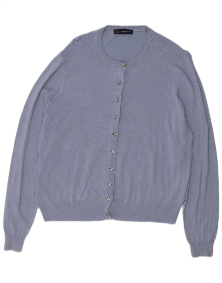 Женский свободный кардиган MARKS & SPENCER UK 18 XL, синий вискоза