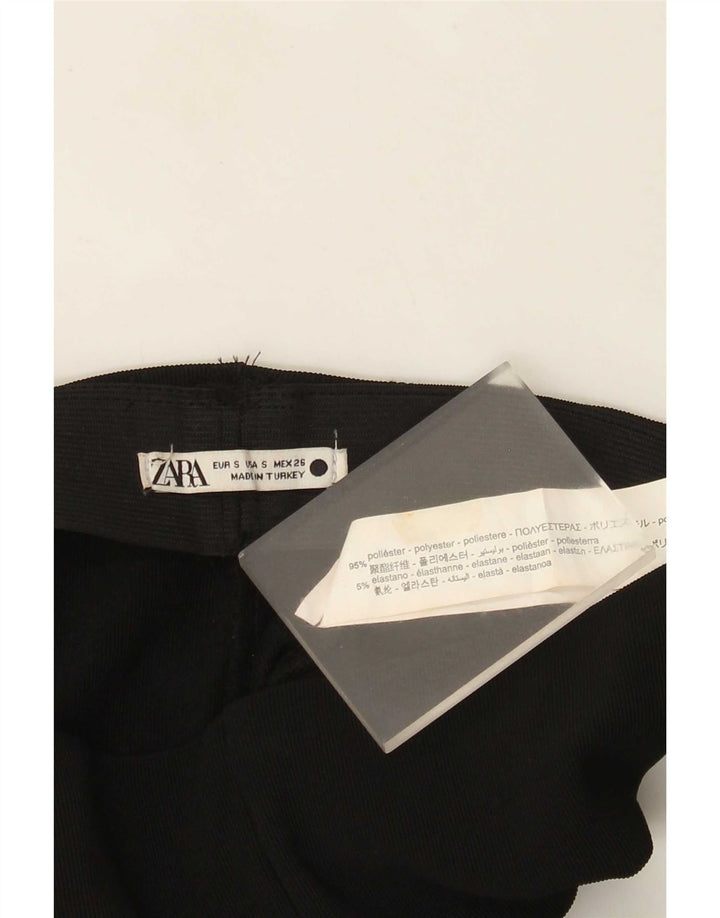 Женские повседневные брюки-клеш Zara, маленькие W26 L32, черный полиэстер