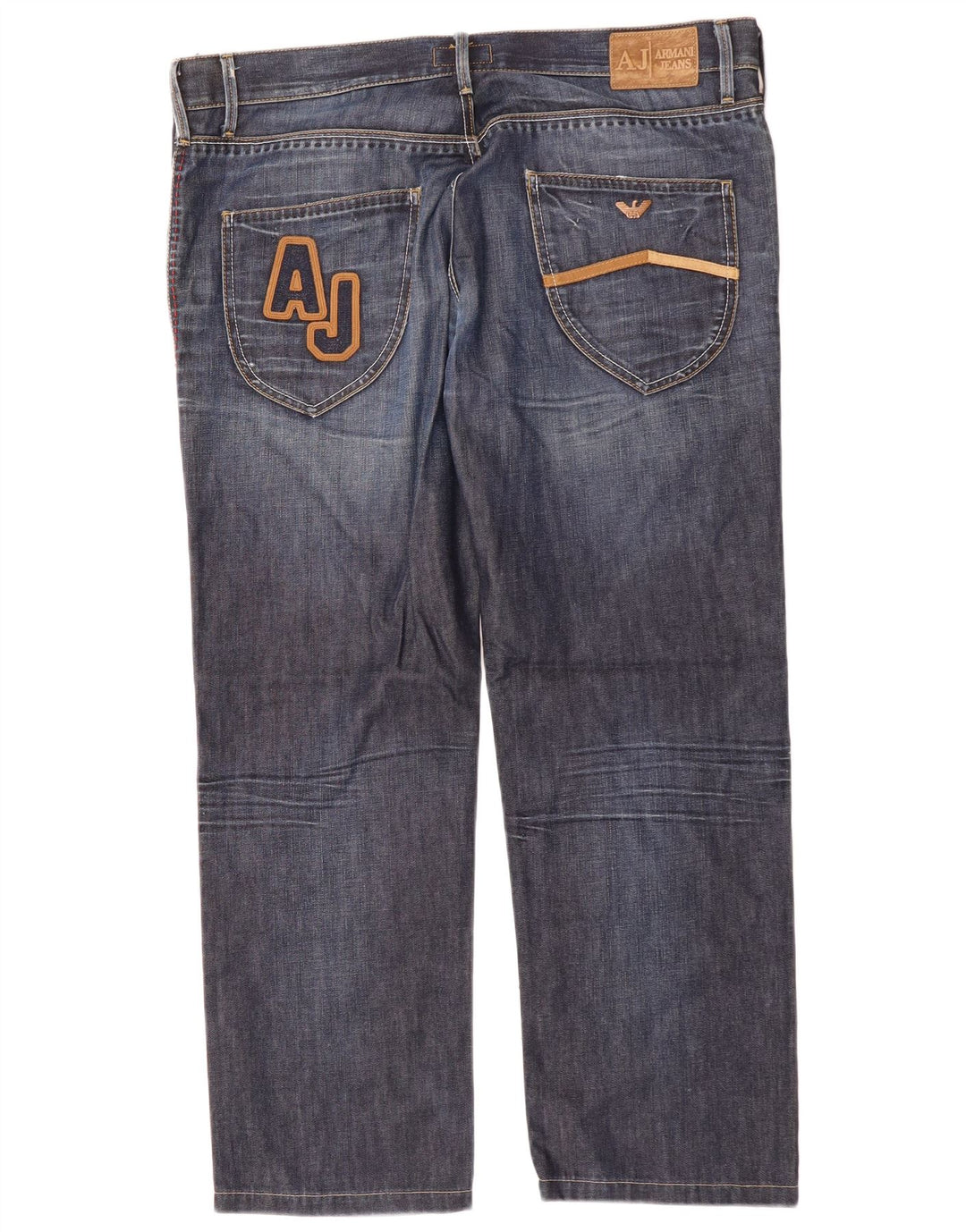 Мужские прямые джинсы ARMANI W36 L28 Синие, хлопок