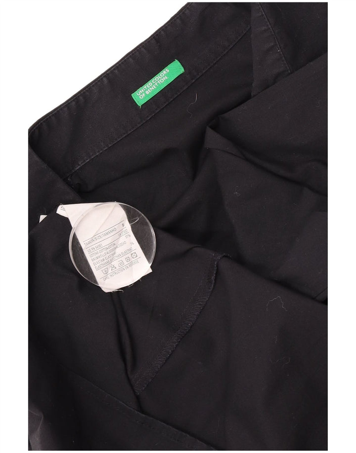 Женская рубашка-пуловер Benetton UK 10, маленькая, черный, хлопок