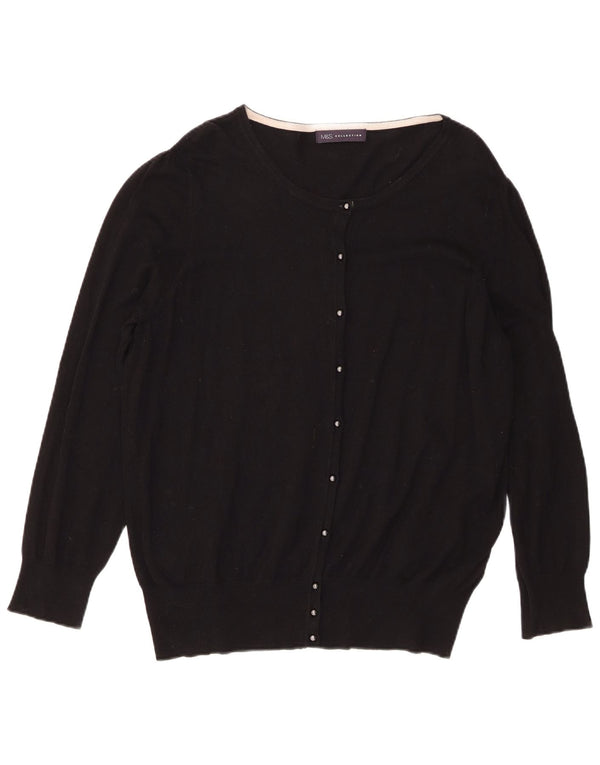 Женский кардиган стандартного кроя Marks & Spencer UK 20 2XL, черный вискоза