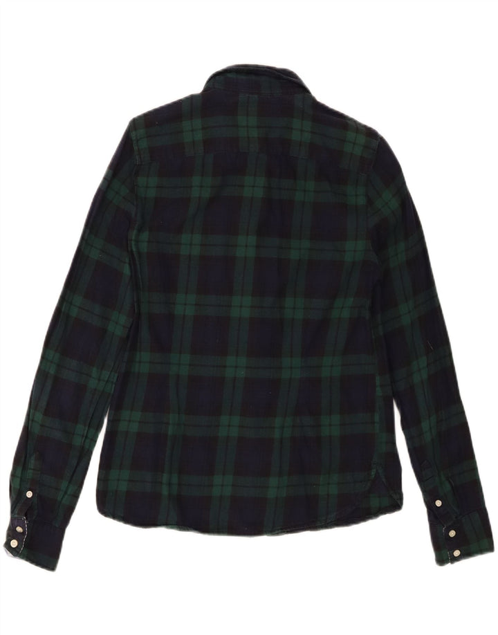 Женская рубашка Tommy Hilfiger UK 12, средний темно-синий цвет в клетку, хлопок