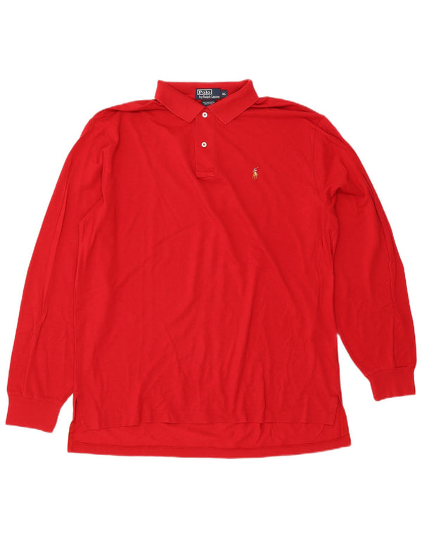 Polo Ralph Lauren Mens Long Sleeve Polo Shirt XL Red Cotton