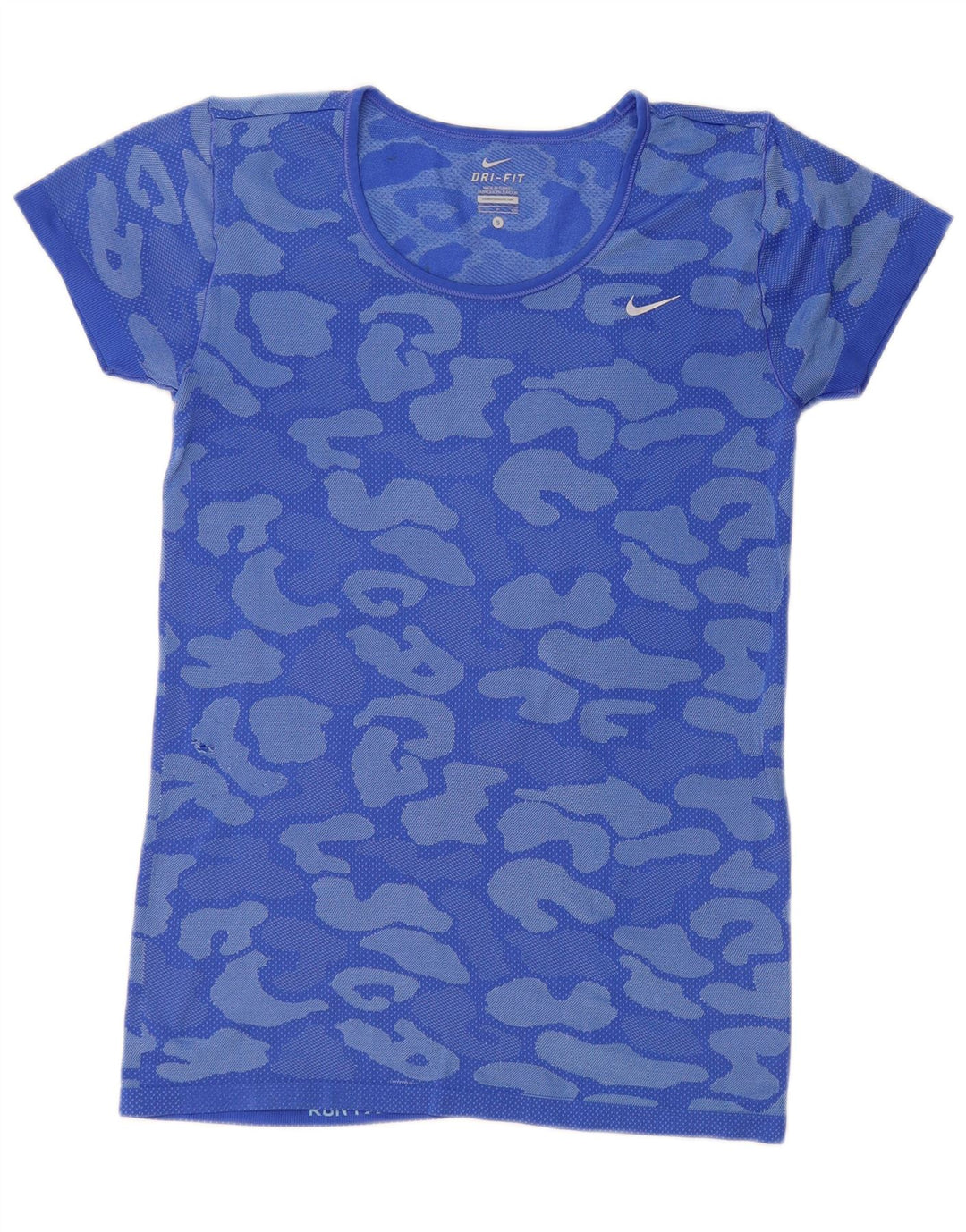 Женская футболка NIKE Dri Fit Top UK 10, маленький синий камуфляж