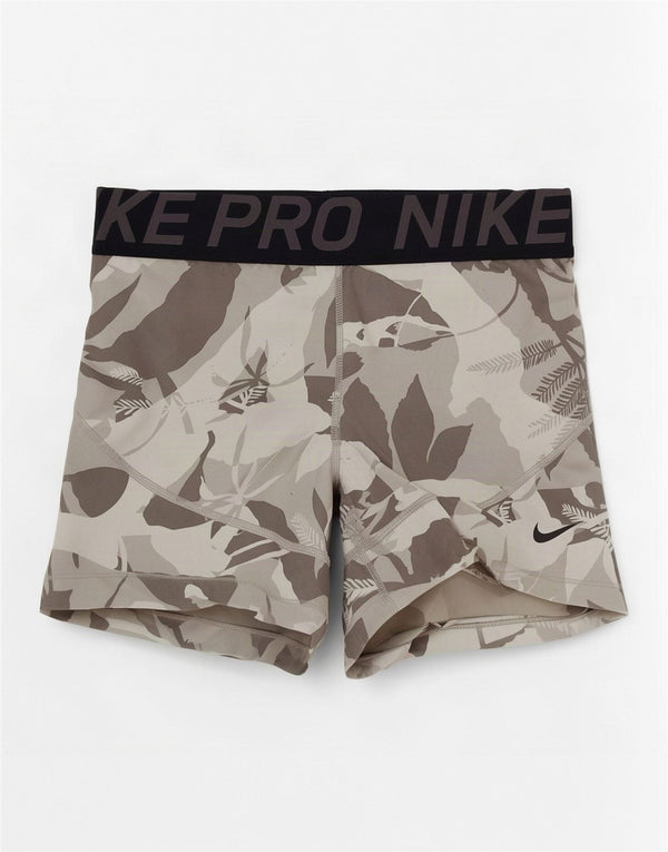 Женские спортивные шорты Nike Dri Fit Graphic UK 14, большие серые с цветочным принтом