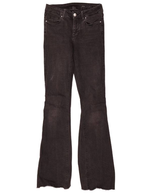 Женские расклешенные джинсы Zara средней посадки EU 38 Small W28 L34, черные