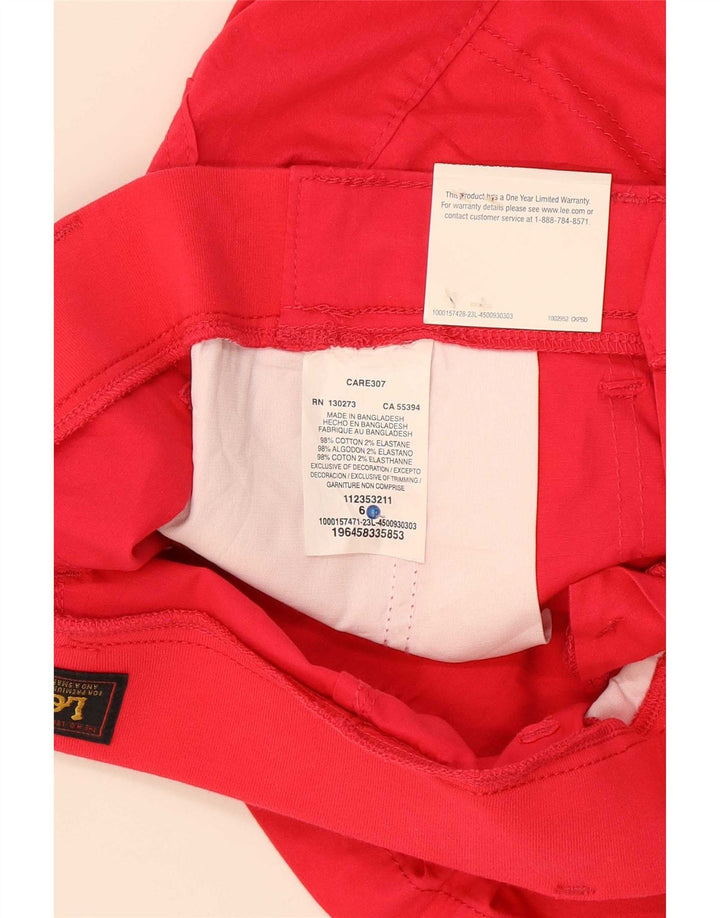Женские шорты чинос Lee US 6 Medium W30 Красный хлопок