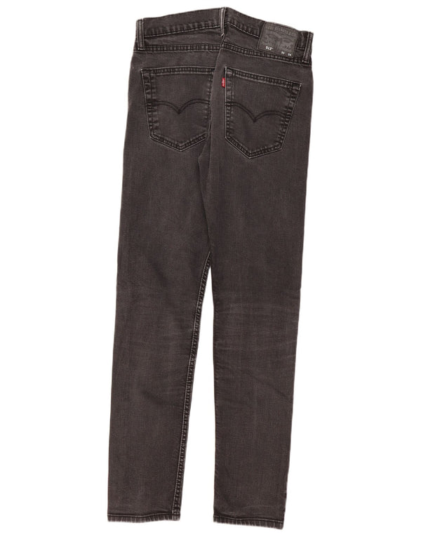 Мужские зауженные джинсы Levi's 512 W30 L31, черный хлопок
