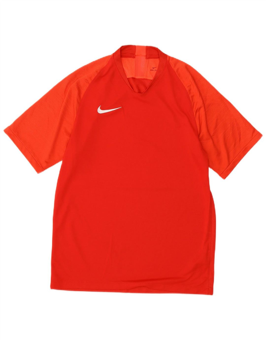 Мужская футболка Nike Dri Fit Верх среднего красного цвета из полиэстера с цветными блоками