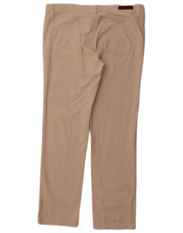 Женские вельветовые брюки скинни CALVIN KLEIN США 12, большие W31 L28, бежевые