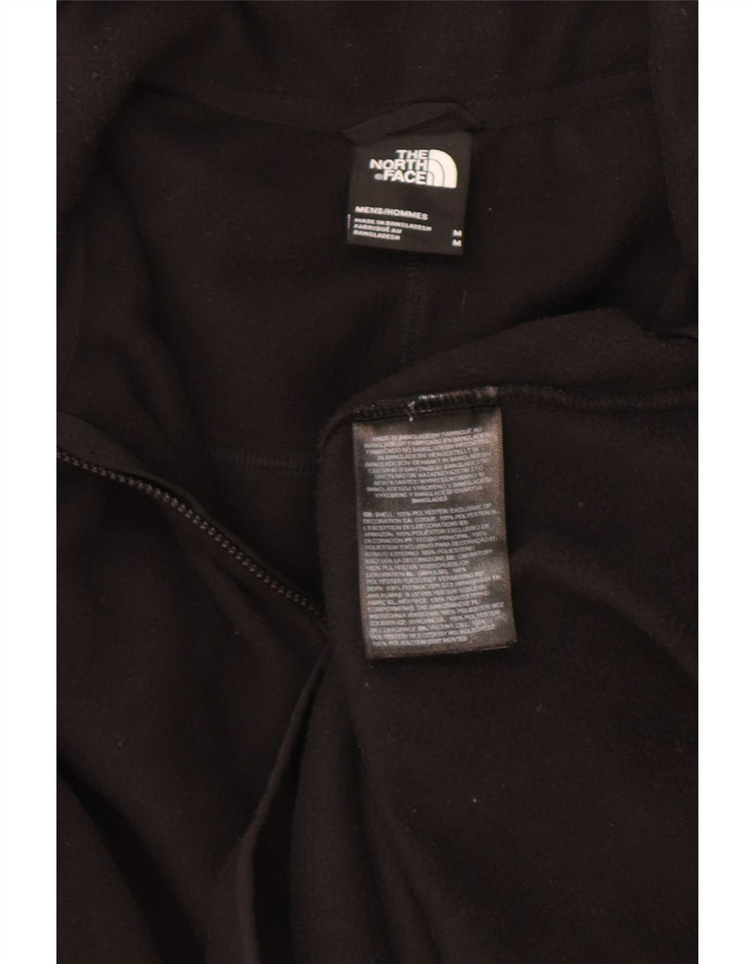 Мужской флисовый джемпер с воротником на молнии The North Face, средний черный, полиэстер