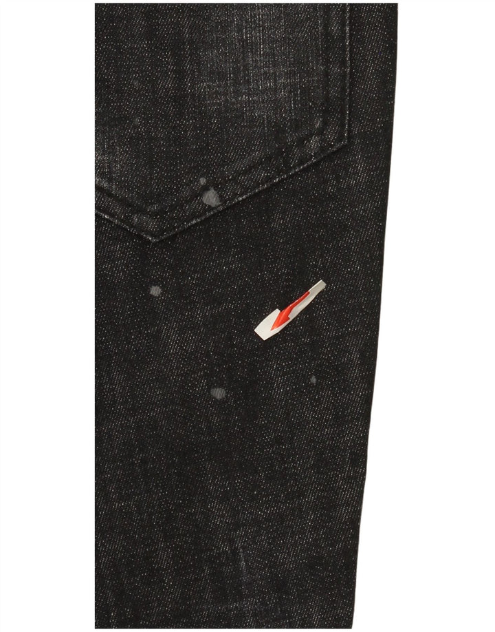 Женские прямые джинсы Dsquared2 IT 44 Medium W30 L26, черный хлопок