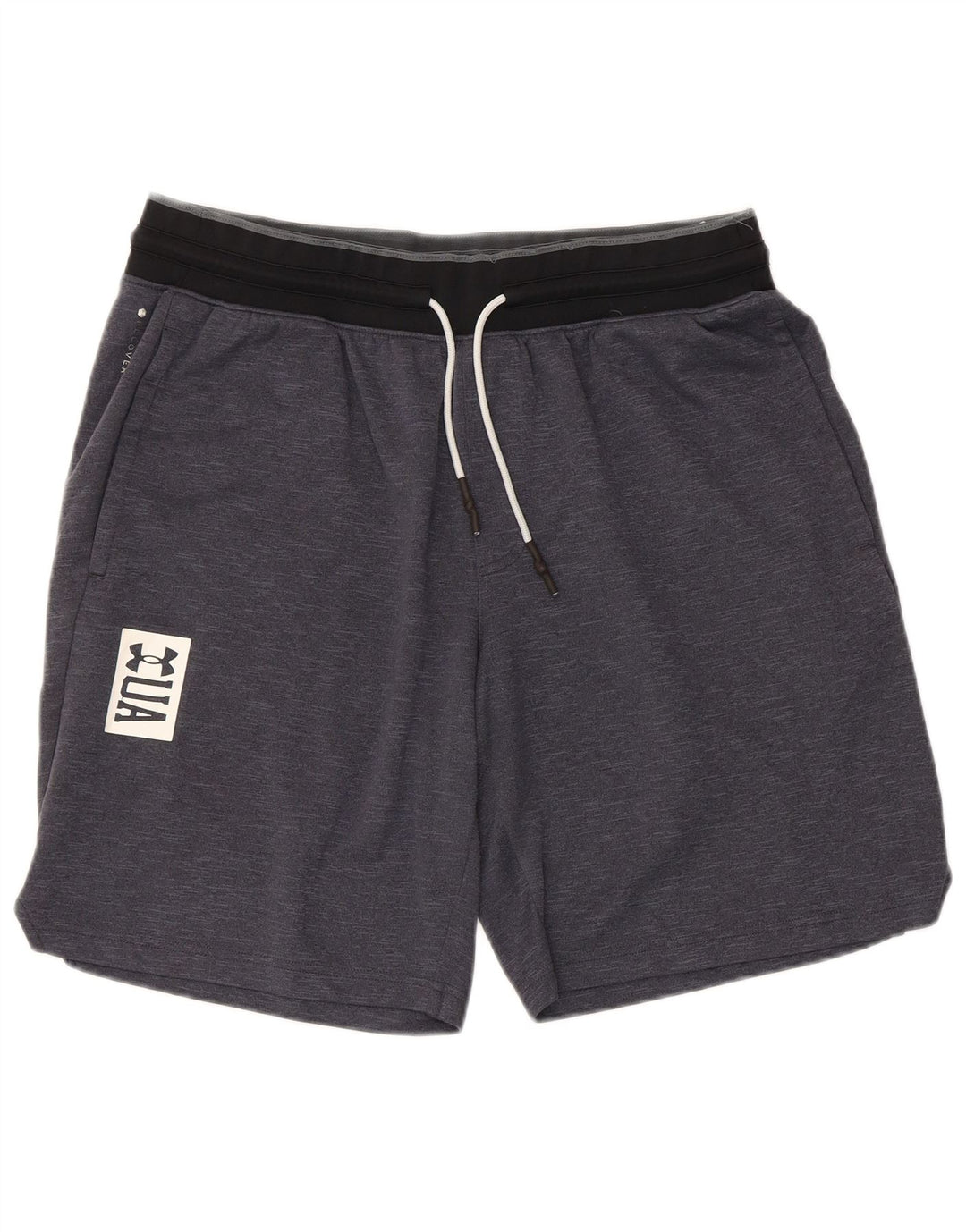 Мужские спортивные шорты с графическим рисунком Under Armour XL, серые, полиэстер с цветными блоками