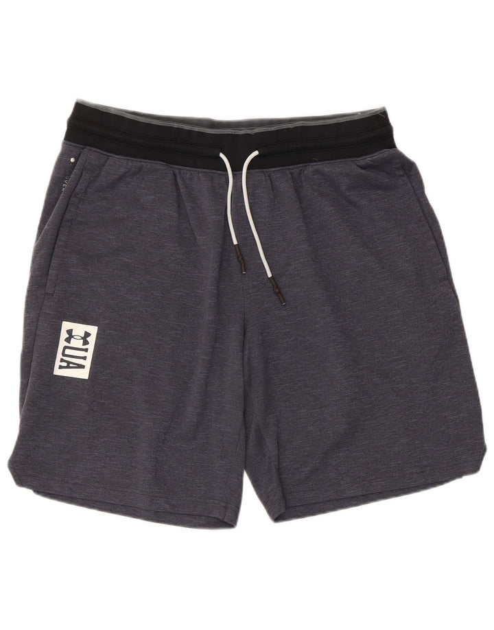 Мужские спортивные шорты с графическим рисунком Under Armour XL, серые, полиэстер с цветными блоками