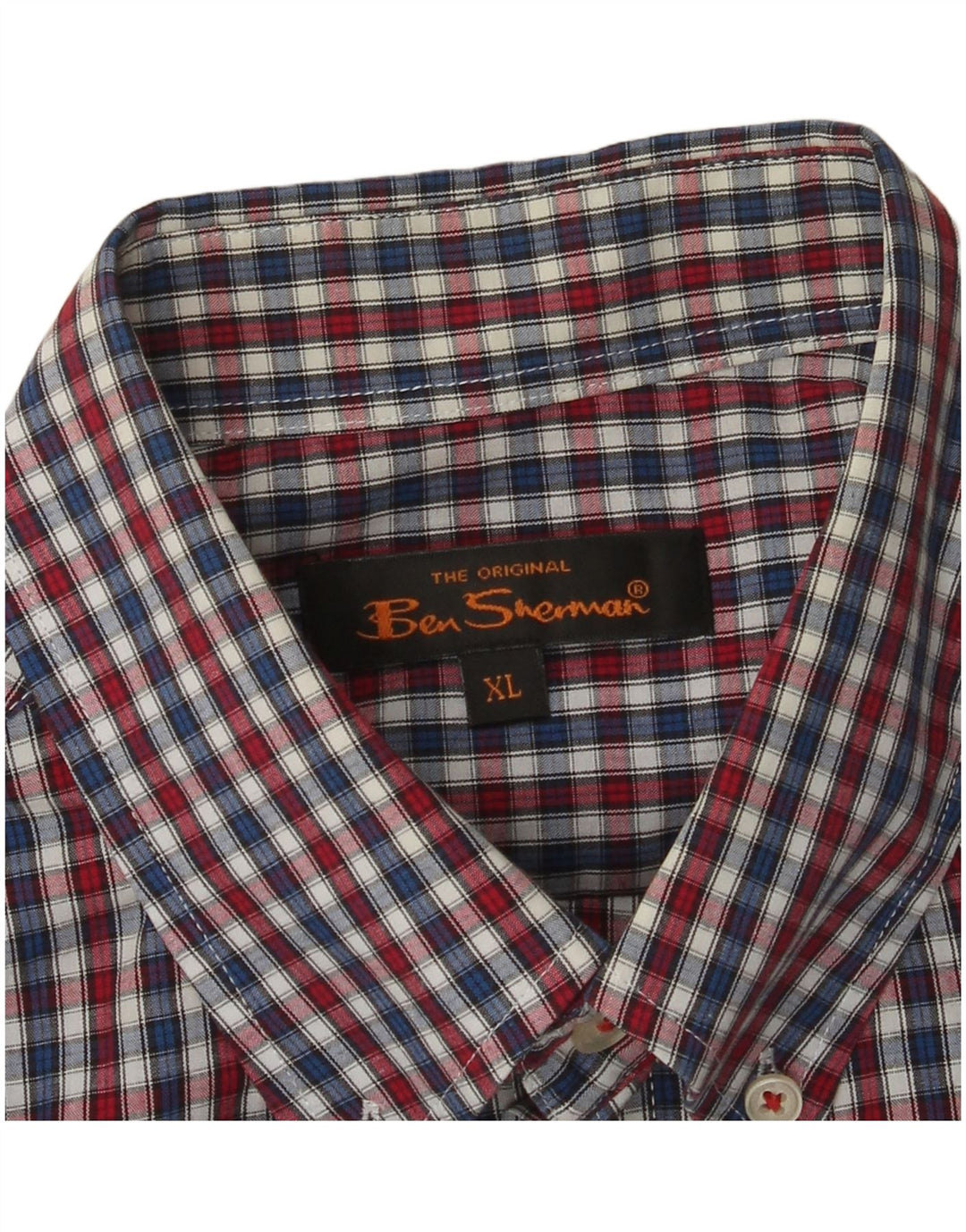 Мужская рубашка с коротким рукавом Ben Sherman XL разноцветная в мелкую клетку