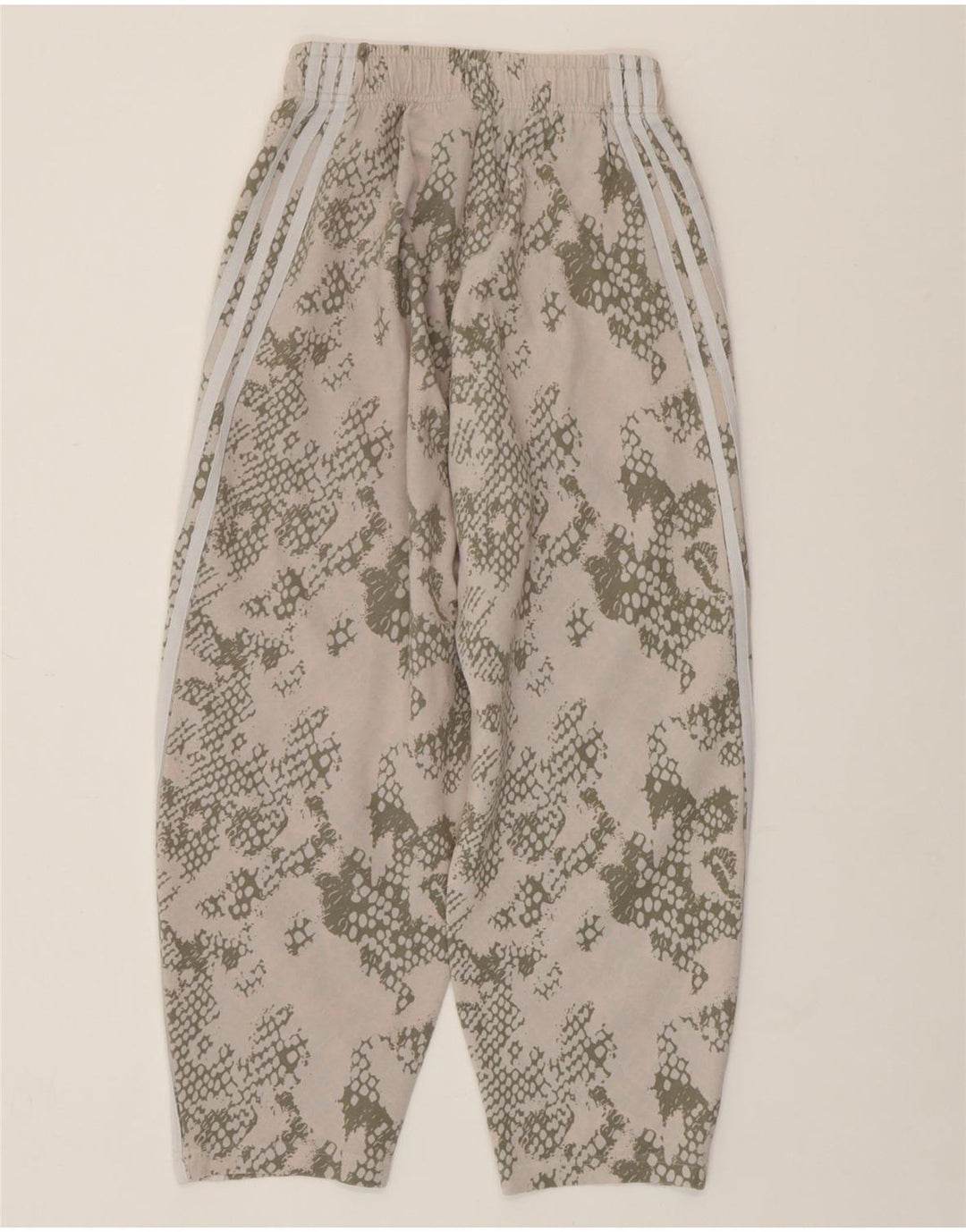 Женские спортивные брюки ADIDAS UK 4/6 XS, бежевый камуфляжный хлопок