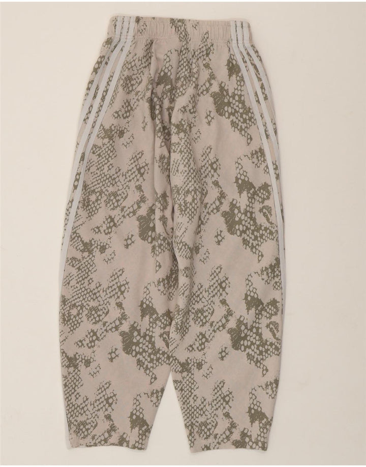 Женские спортивные брюки ADIDAS UK 4/6 XS, бежевый камуфляжный хлопок