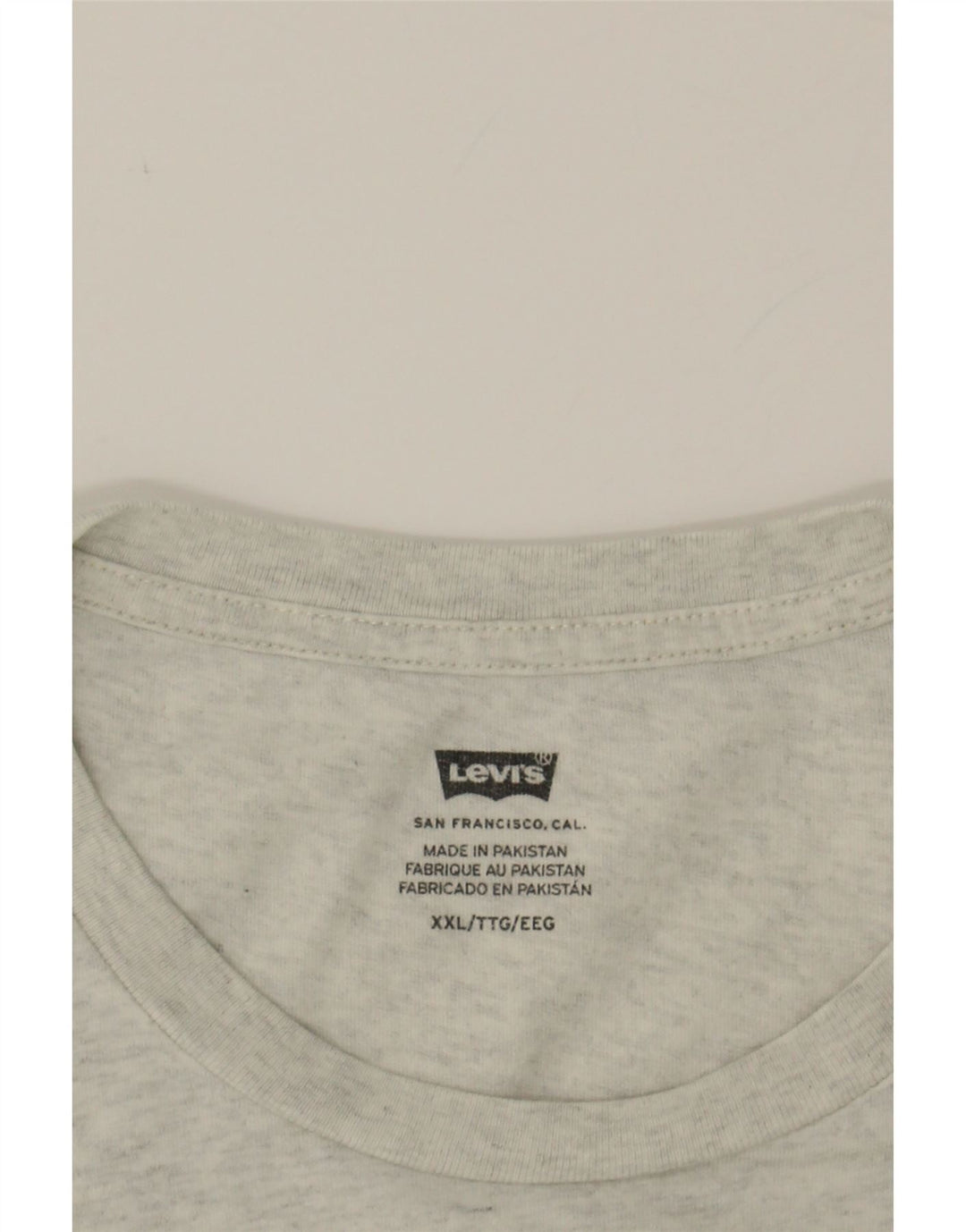 LEVI'S Mens Graphic T-Shirt Top 2XL Grey Flecked Cotton Vintage Levi's and Second-Hand Levi's from Messina Hembry 