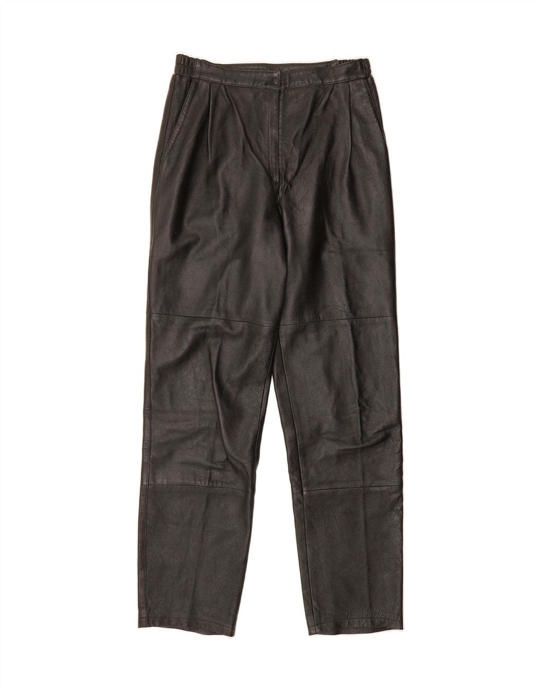 VINTAGE Womens Leather Trousers IT 44 Medium W30 L32 Black Leather Vintage Vintage and Second-Hand Vintage from Messina Hembry 