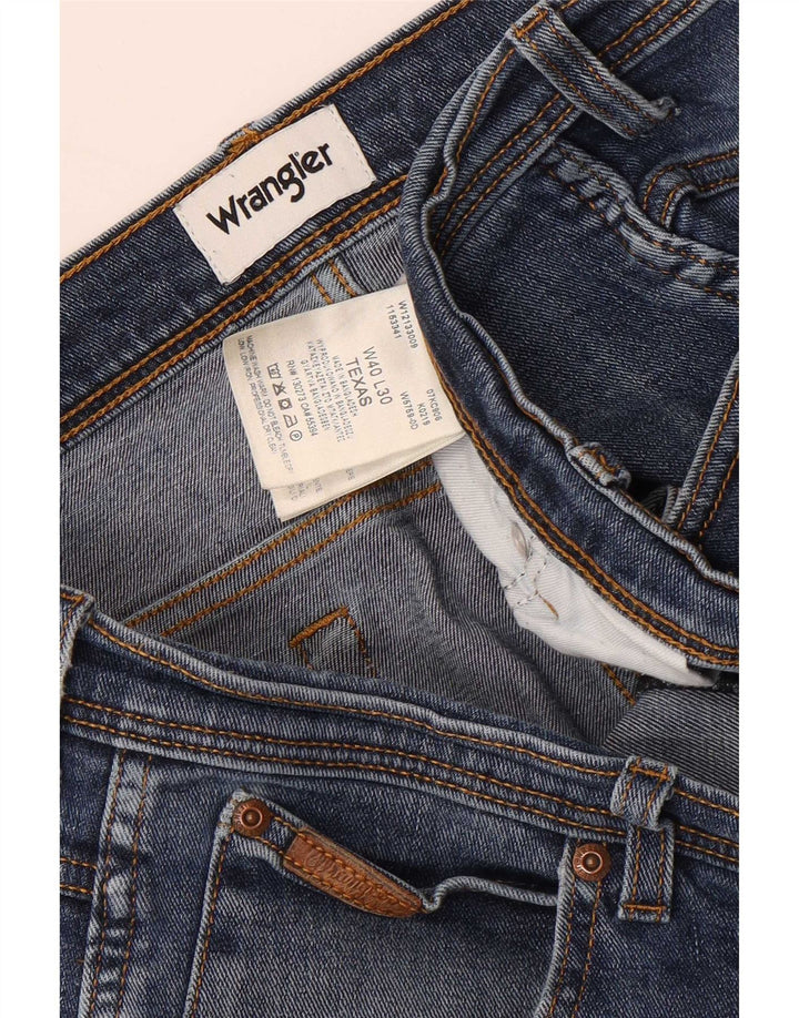Мужские прямые джинсы Wrangler Texas W40 L27, синий хлопок