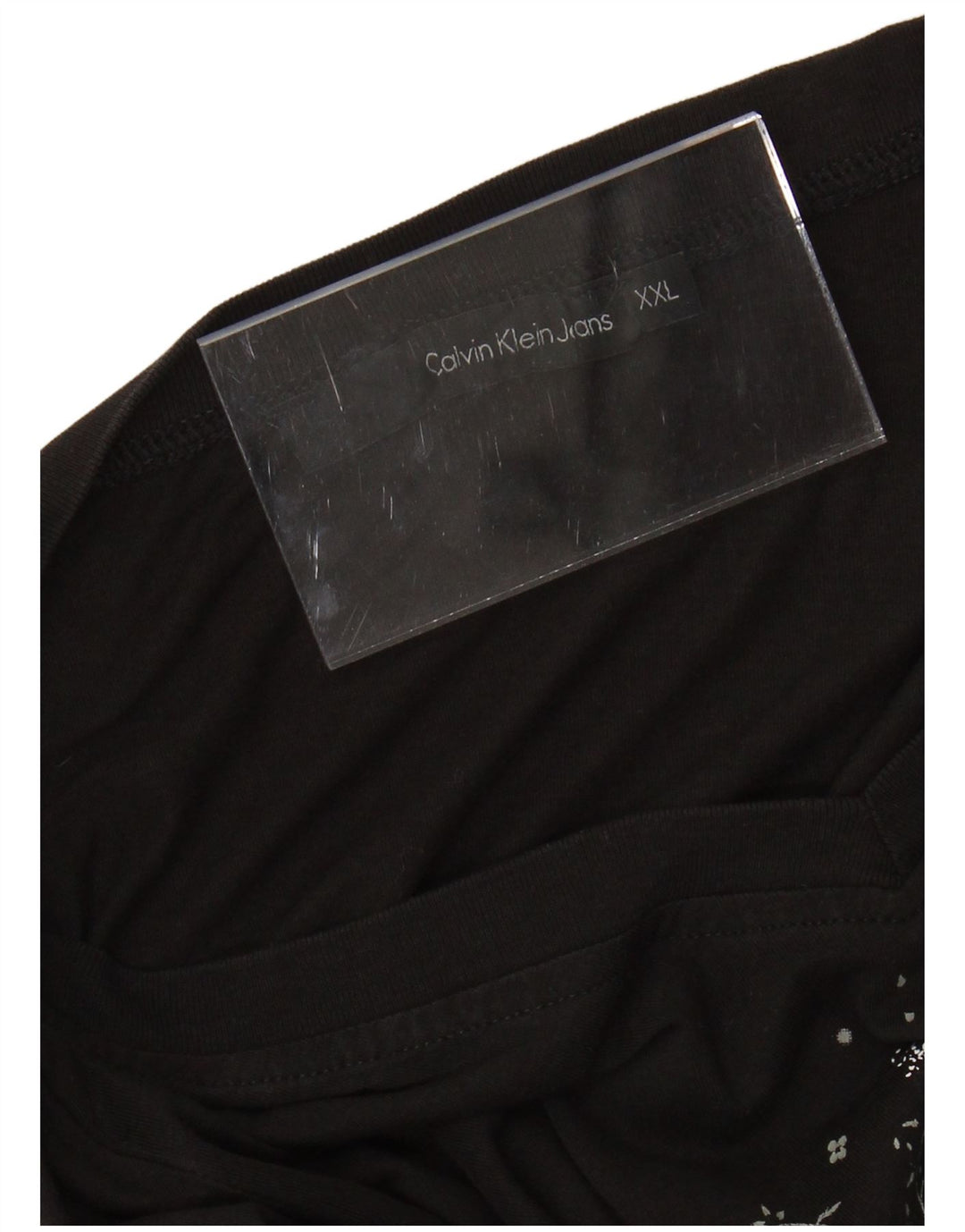 CALVIN KLEIN JEANS Женская футболка с рисунком Top UK 20 2XL Черный