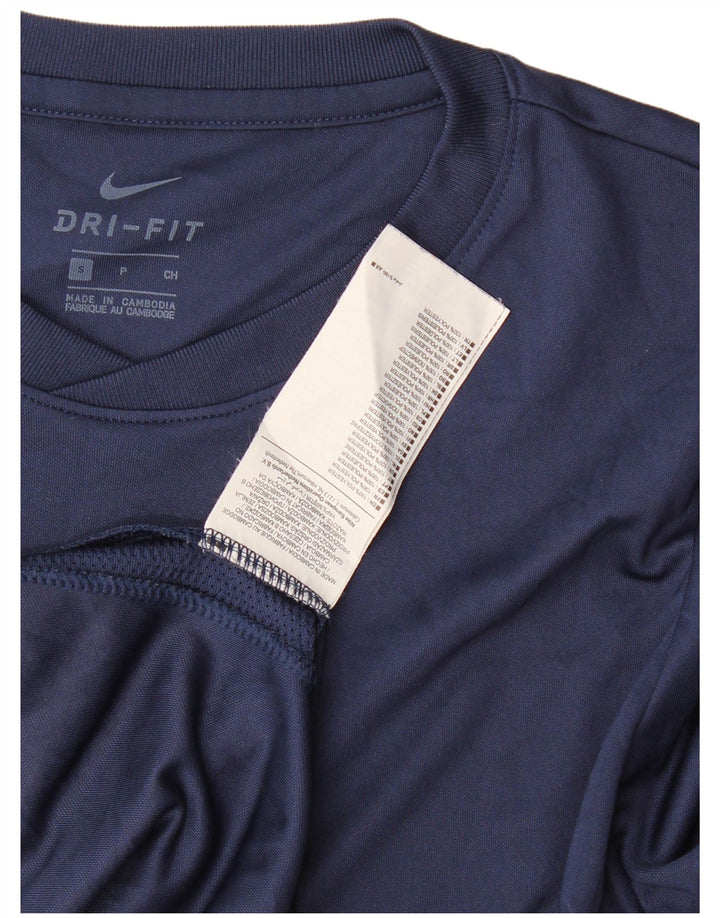 Мужская футболка Nike Dri Fit, маленький темно-синий полиэстер