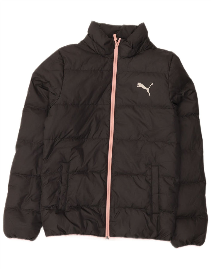 Пуховик Puma для девочек 13-14 лет, серый