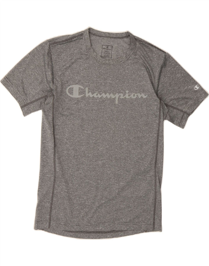 CHAMPION Mens Graphic T-Shirt Top Small Grey Polyester Vintage Champion and Second-Hand Champion from Messina Hembry 