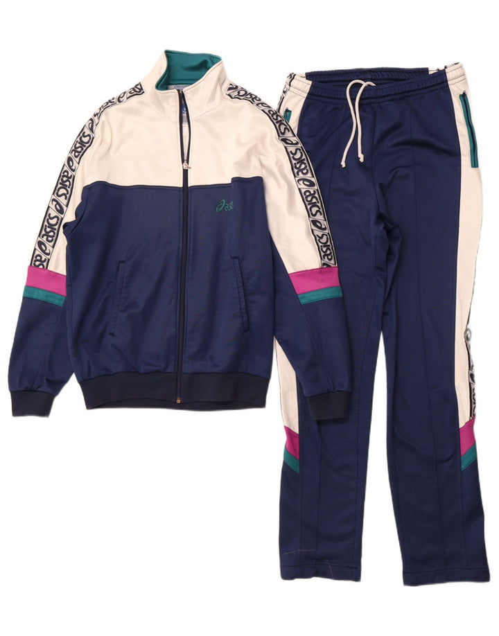 Женский спортивный костюм Asics IT 48 XL темно-синий с цветными блоками из полиамида