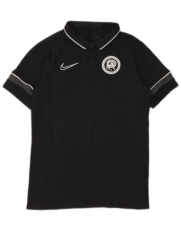Мужская рубашка-поло с рисунком Nike Pro Direct Academy, средний черный, цветной блок