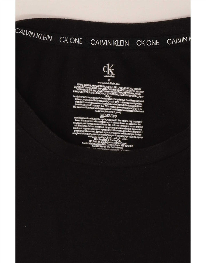 Женская футболка Calvin Klein Top UK 12, средний черный хлопок