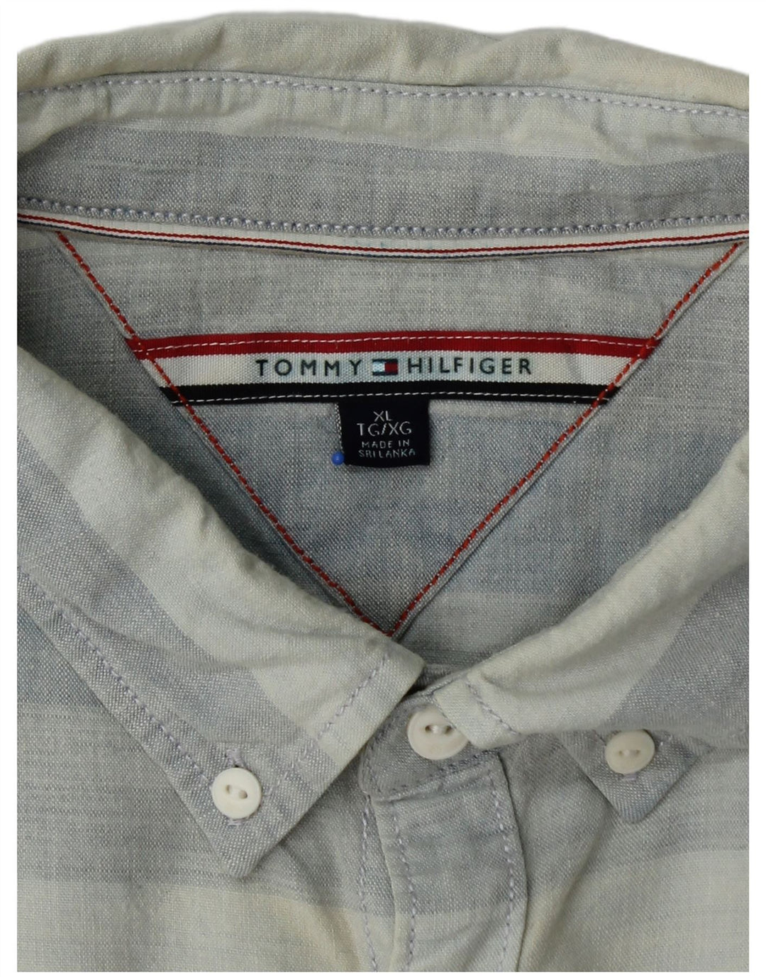 TOMMY HILFIGER Mens Big & Tall Shirt XL Blue Striped