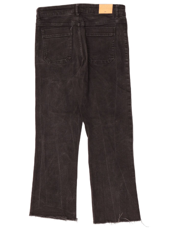 Женские укороченные джинсы с высокой талией Zara EU 40 Medium W30 L25, черные