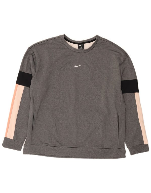 Мужской свитер Nike, средний серый полиэстер с цветными блоками