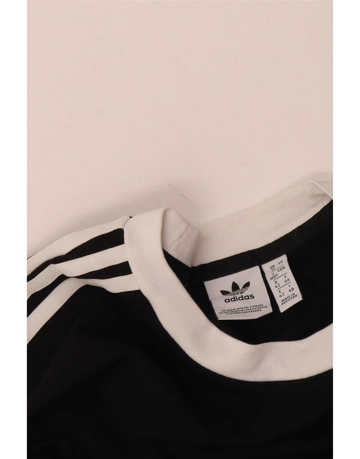 Женский топ Adidas с длинным рукавом UK 16, большой черный
