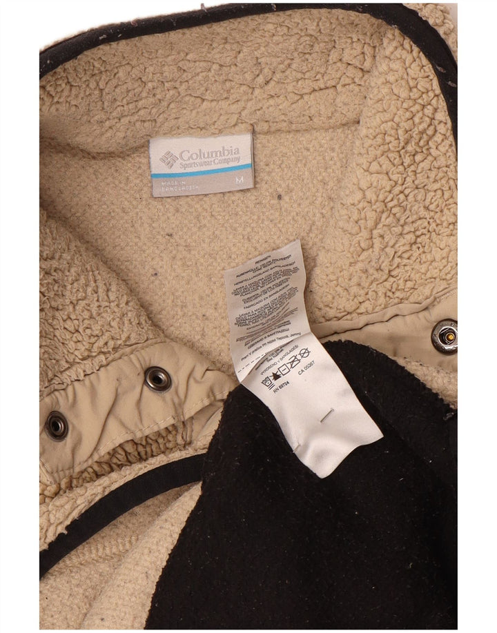 Мужской флисовый джемпер Columbia на пуговицах, средний бежевый, полиэстер с цветными блоками