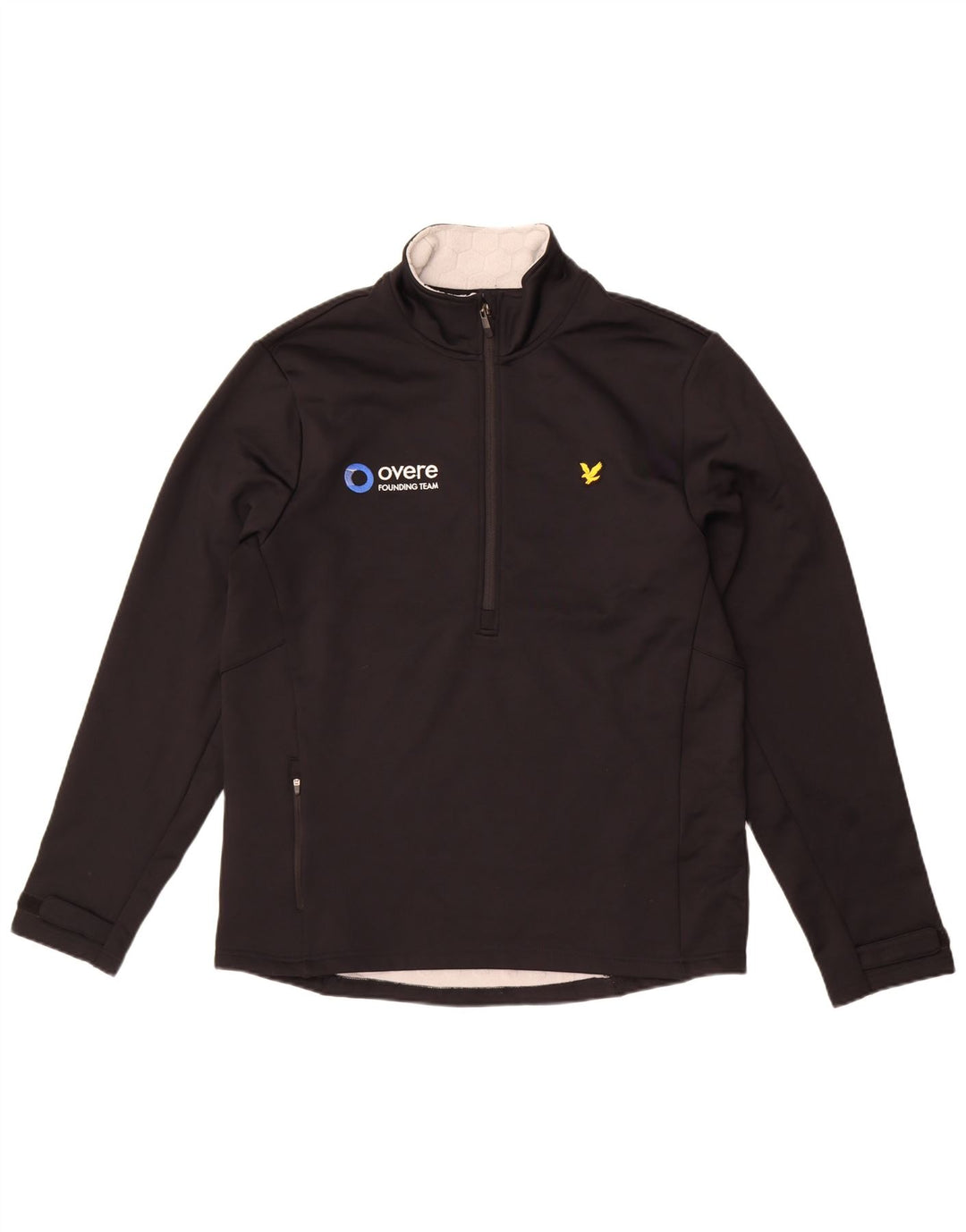 Мужской пуловер на молнии с рисунком Lyle & Scott, спортивный костюм, большой черный