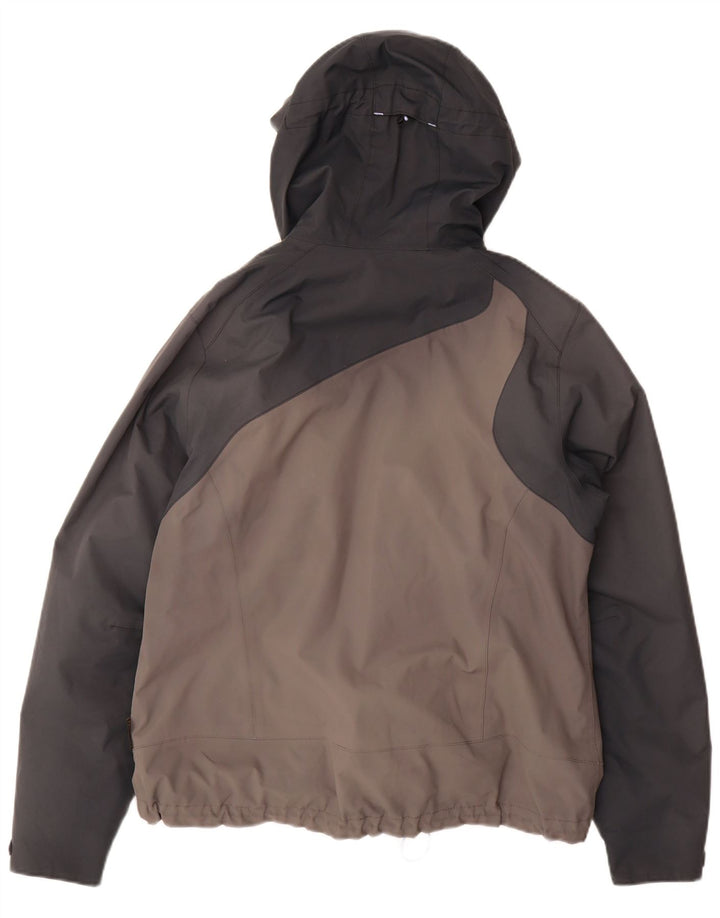 Женская ветровка Jack Wolfskin UK 16, большая, черная, с цветными блоками