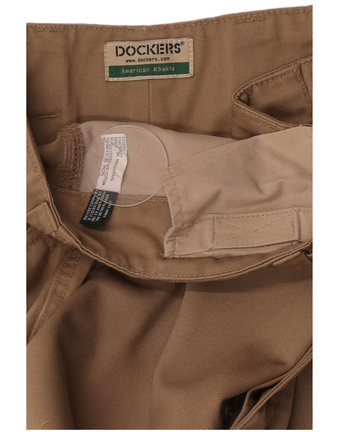 Мужские прямые брюки-карго Dockers цвета хаки W34 L34, бежевый полиэстер