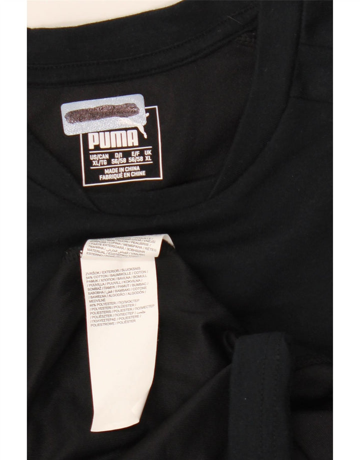 Мужская футболка Puma XL, черный хлопок