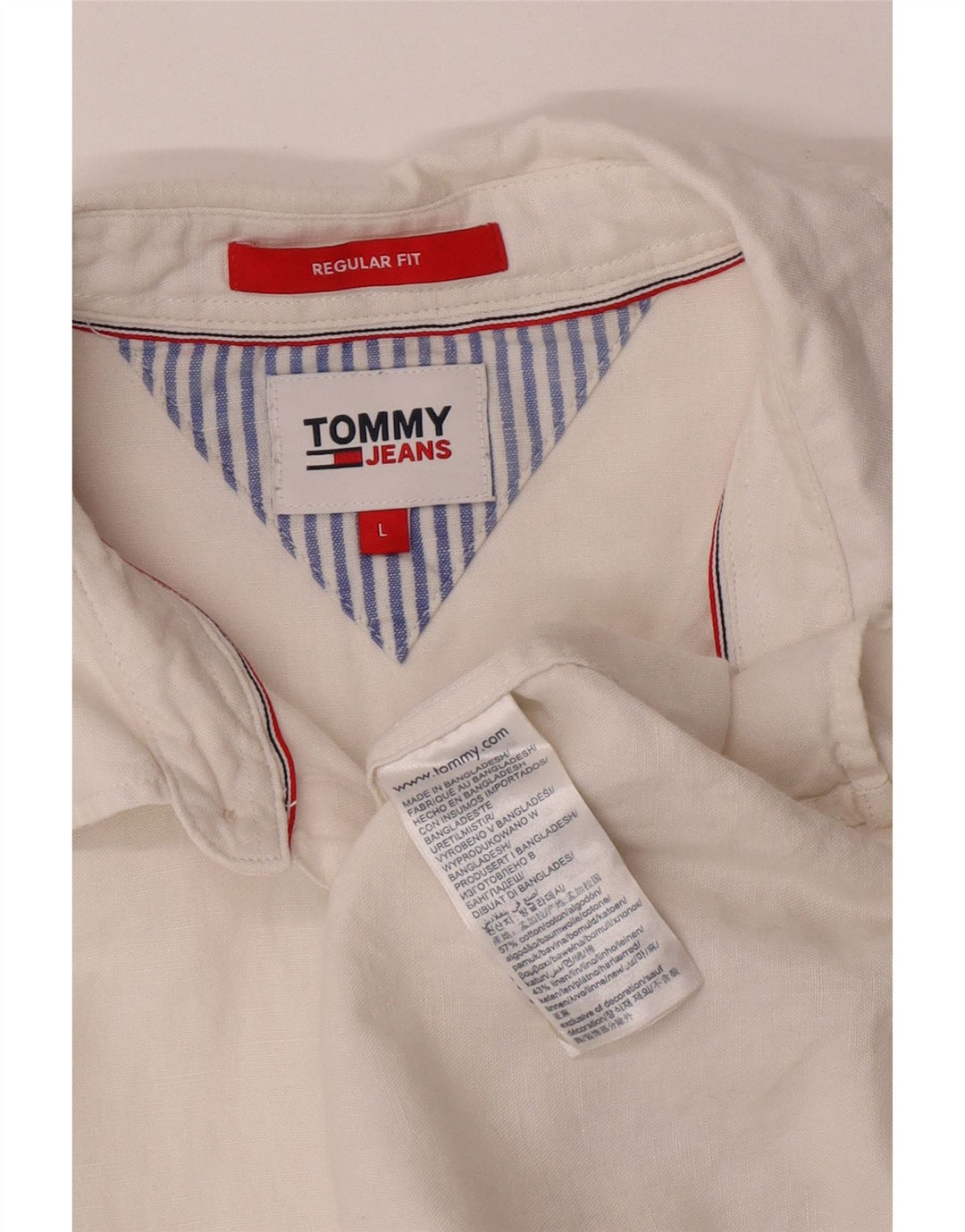 Мужская рубашка стандартного кроя Tommy Hilfiger, большой размер, белый хлопок
