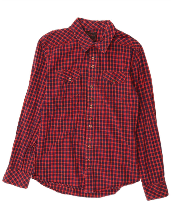 PEPE Jeans Мужская фланелевая рубашка с рисунком, маленькая красная клетка, хлопок